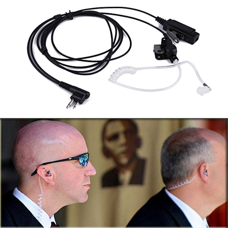 [Australia - AusPower] - Retevis EAM002 Acoustic Tube Ear Pieces for Walkie Talkie, Compatible with CP185 CP200 CP200d GP2000 CLS1110 RDU4100 RDU4160D Two Way Radios, 2 Way Radio Earpiece with Mic PTT Back Clip(5 Pack) 