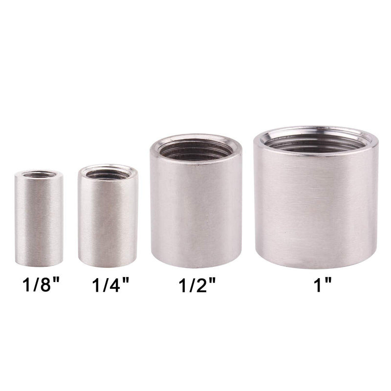 [Australia - AusPower] - DERPIPE Cast Pipe Fitting Stainless Steel 304 Coupling Fitting Class 150 1/2" NPT Female, Pack of 2 1/2" (2pcs) Style 1 