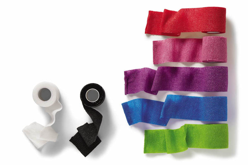 [Australia - AusPower] - Medline Self-Adherent Cohesive Wrap Bandage, Latex-Free, 1" x 5 yd, Assorted Color, 30 Count 