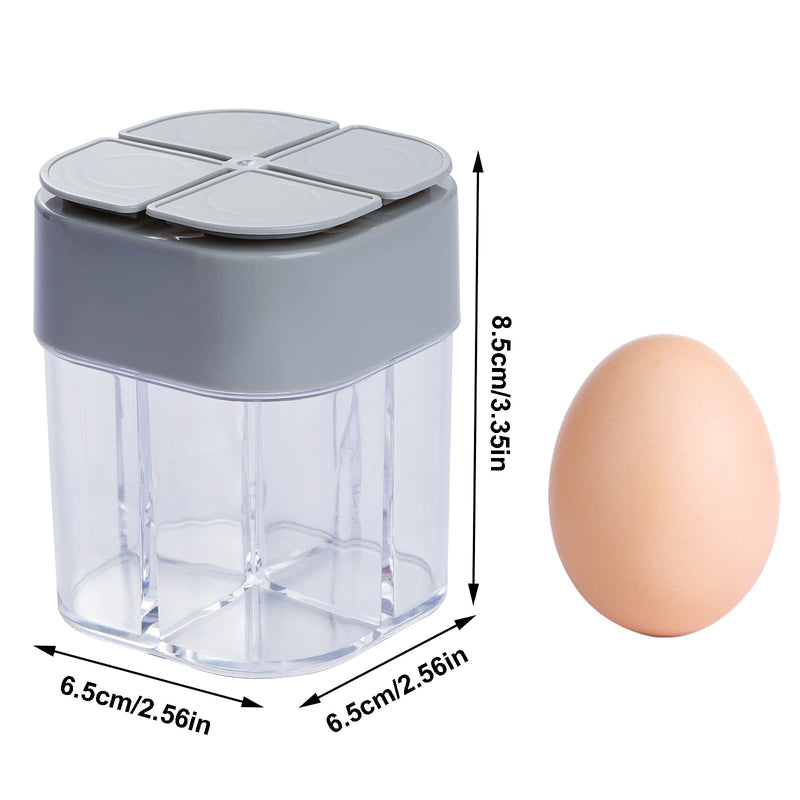 [Australia - AusPower] - Miayon 2 Pack 4 in 1 Spice Container Salt and Pepper Shaker Transparent Seasoning Shaker Can Filter lumps Spice Jars for Home Restaurant Camping Travel Cooking BBQ 