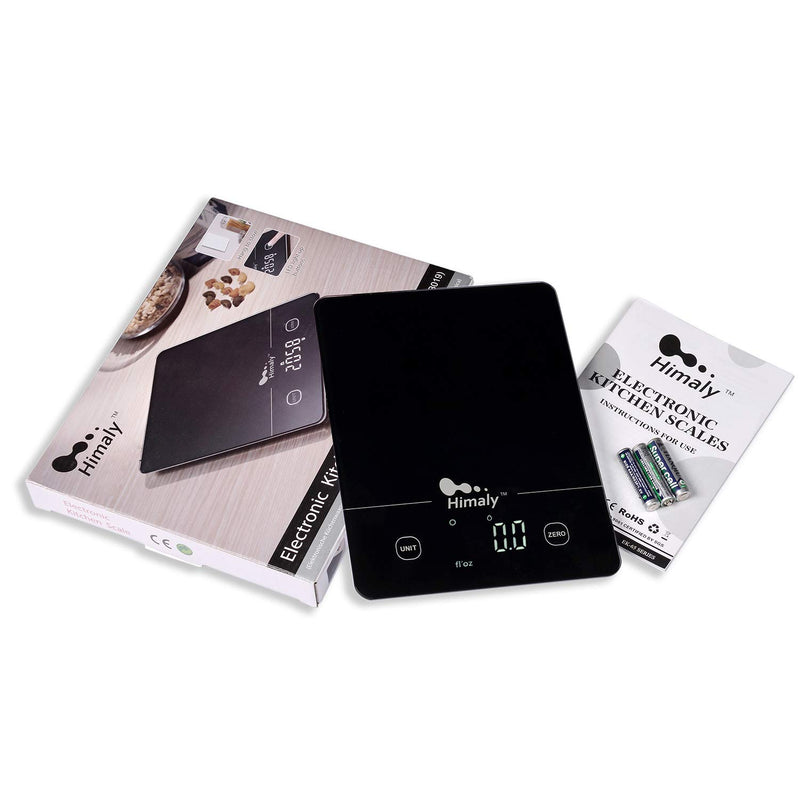 [Australia - AusPower] - Digital Food Scale, 11 lbs/5kg Kitchen Scale Measures in 4 Units, Multifunction Weight Scale for Cooking, Baking, Food and Liquid, Easy Clean Touch Button Tempered Glass Panel with LED Display 