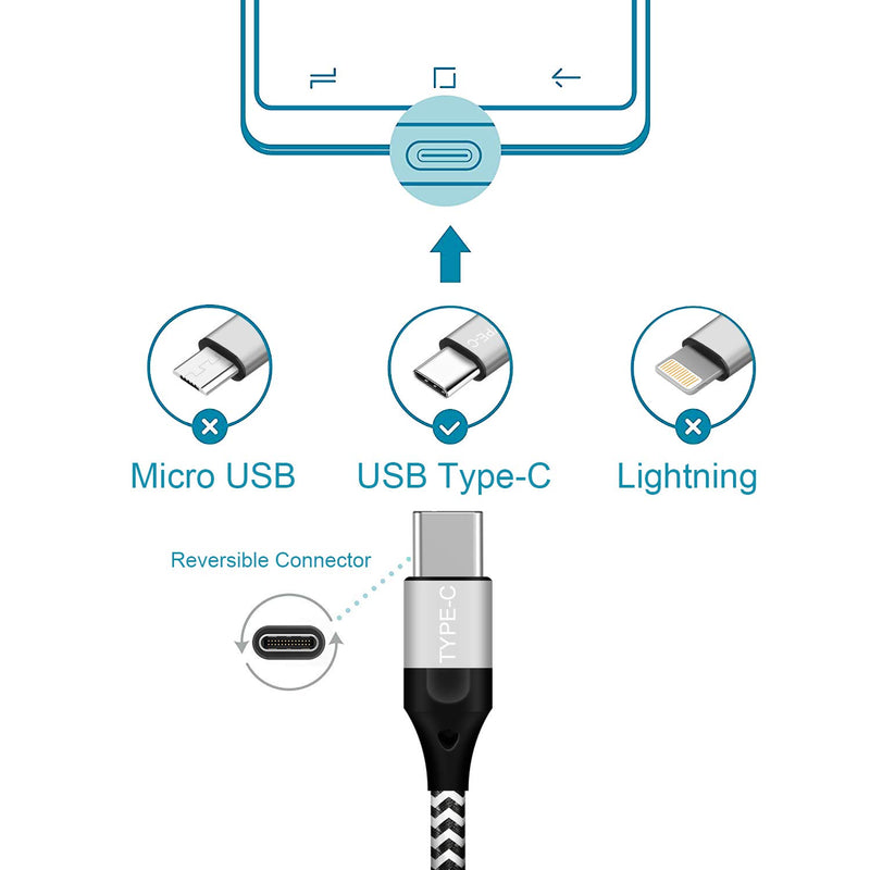 [Australia - AusPower] - USB C Charger Cord 3FT 3FT 6FT Cable for LG Stylo 6 5 G8 V40 V60 Thinq Google Pixel 3A 3XL 4 4A XL Moto G6 G7 Z4 G8 Plus Play Power Pixel3,3A Fast Charge Charging Phone Wire -Not for Motorola G6Play 