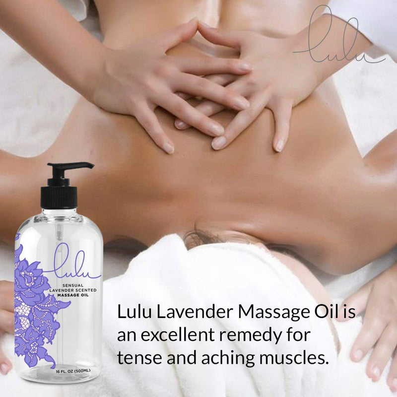 [Australia - AusPower] - Lulu Lavender Massage Oil 16oz & Lulu Vanilla Massage Oil 16oz 
