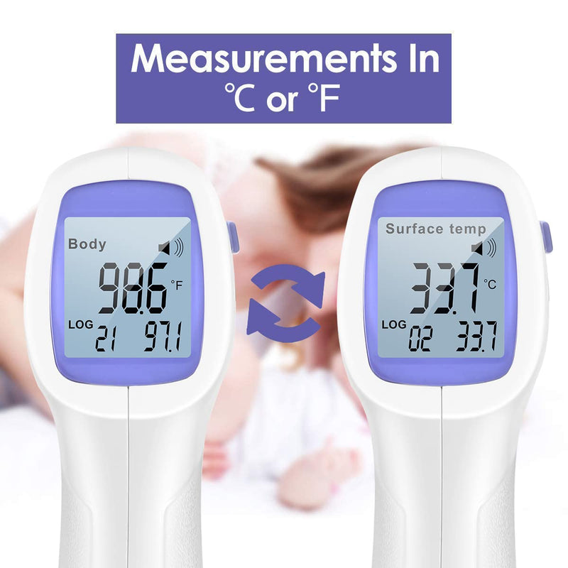 [Australia - AusPower] - Handheld Non-Contact Thermometer High-Precision Good Safety Fast Measurement Simple Operation,LCD Digital Forehead Thermometer,Room,Offices,Shops, School Measurement 