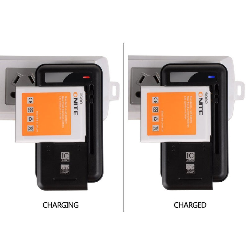 [Australia - AusPower] - Onite Universal Battery Charger with USB Output Port for 3.8V High-Voltage Battery of Samsung Galaxy S2 S3 S4 J5, Note 2 3, Edge, Mega, LG Optimus G G2 G3 