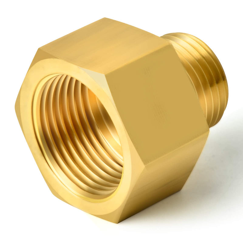 [Australia - AusPower] - TAISHER 2PCS Brass Pipe Fitting, Reducer Adapter, 1/4-Inch Male Pipe x 1/2-Inch Female Pipe 1/4" NPT Male x 1/2" NPT Female 2 