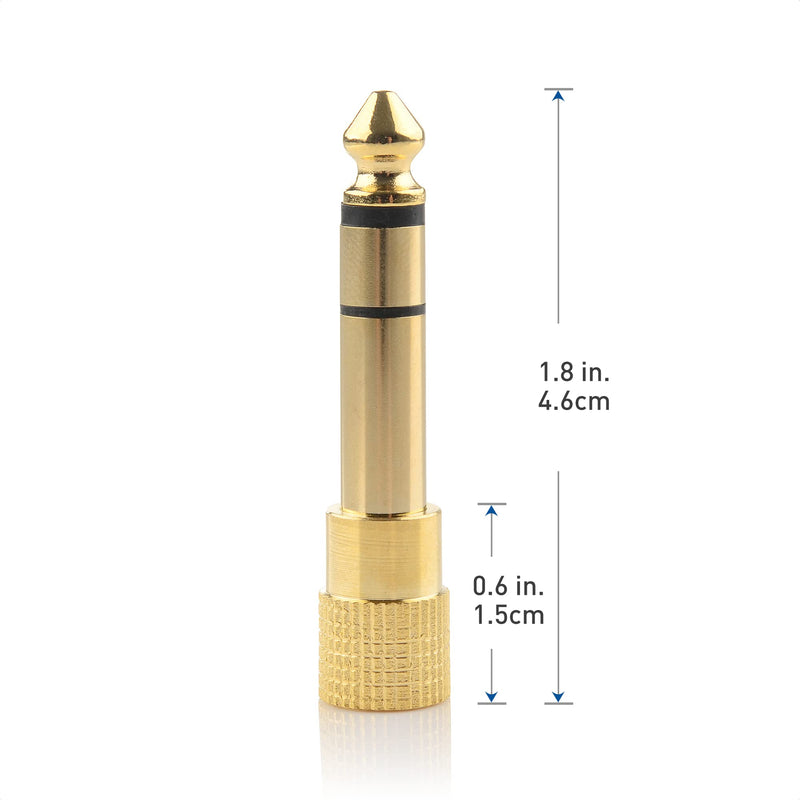 [Australia - AusPower] - Cable Matters 5-Pack 1/4 to 1/8 Headphone Adapter (3.5mm to 1/4 Adapter, 6.35mm to 3.5mm Adapter) 