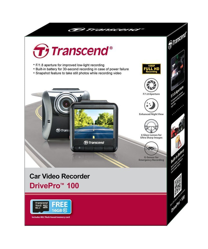 [Australia - AusPower] - Transcend 16GB DrivePro 100 Car Video Recorder With Suction Mount (TS16GDP100M) Standard Packaging 