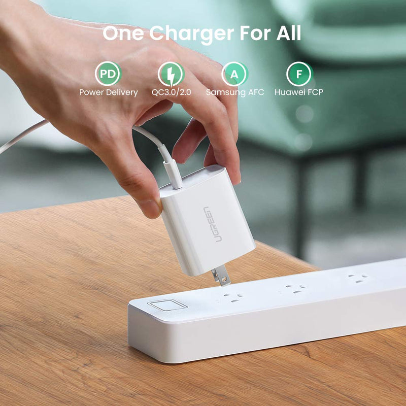 [Australia - AusPower] - UGREEN 30W USB C Wall Charger - USB-C PD Fast Charger Power Adapter with Foldable Plug Compatible for iPad Mini/Pro, iPhone 13/13 Mini/13 Pro/13 Pro Max/12, MacBook Air, Galaxy S21/S20, Pixel 