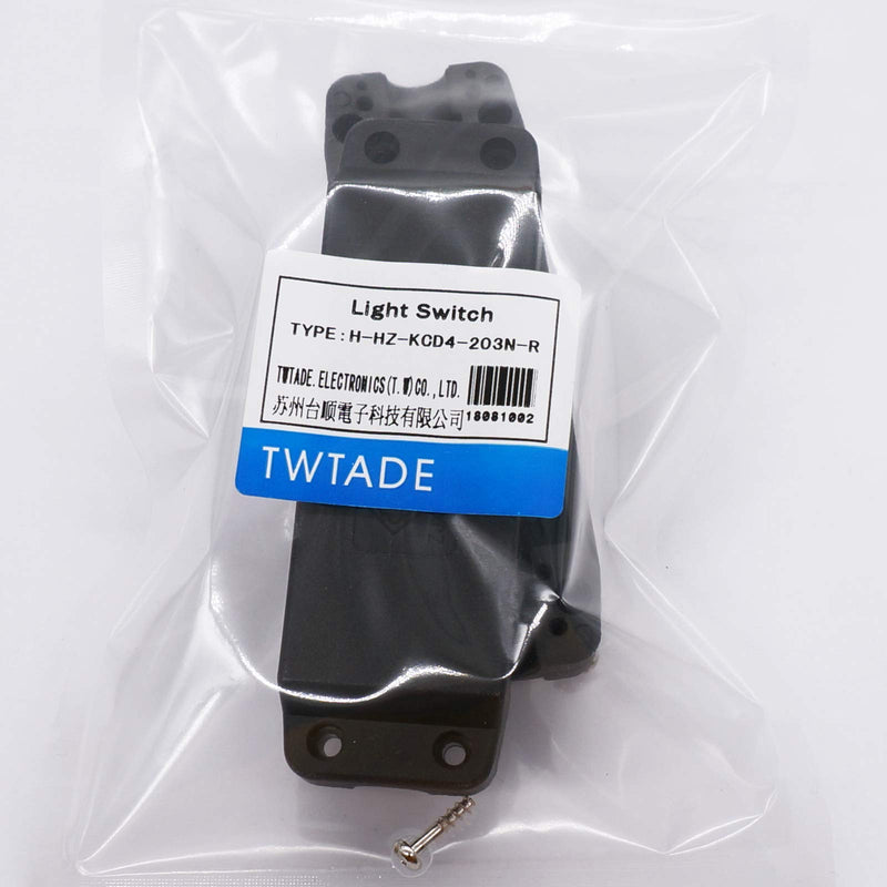 [Australia - AusPower] - TWTADE Waterproof Inline Cord Switch 12V DC 16A ON-Off Red Light Rocker Button Switch H-012-KCD2-201N-2-W-R 