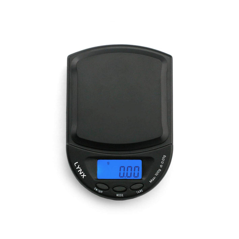 [Australia - AusPower] - Truweigh LYNX Digital Mini Scale - (100g x 0.01g - Black/Black) - Digital Travel Scale - Mini Digital Scale - Small Pocket Size Scale - Traveling Scales Digital Weight - Travel Digital Kitchen Scale 