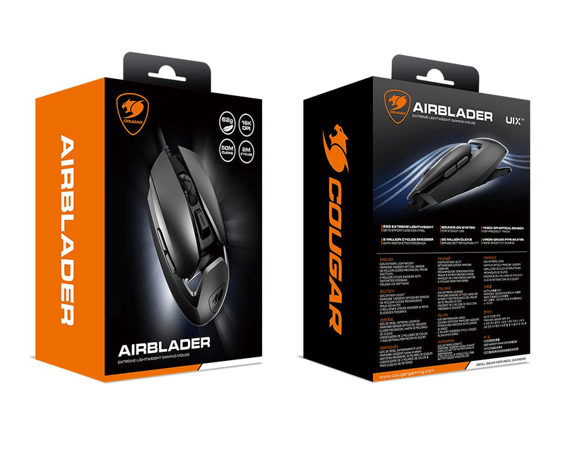 [Australia - AusPower] - COUGAR AIRBLADER USB Optical Gaming Mouse,Black 