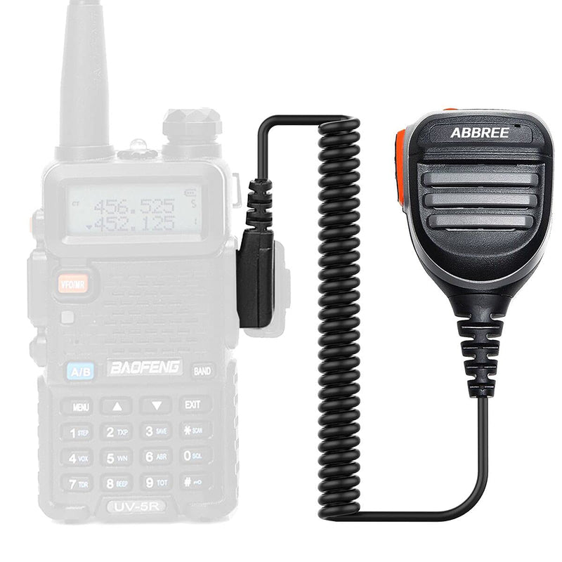 [Australia - AusPower] - ABBREE AR-780 Two Way Radio Rainproof Handheld Speaker Mic Microphone(Upgrade of BF-S112), Remote Shoulder Mic for GMRS Radio Baofeng UV-5R BF-F8HP UV-5RX3 UV-5X3,GM-15PRO,BF-888S UV-9S Ham Radio for UV-5R 