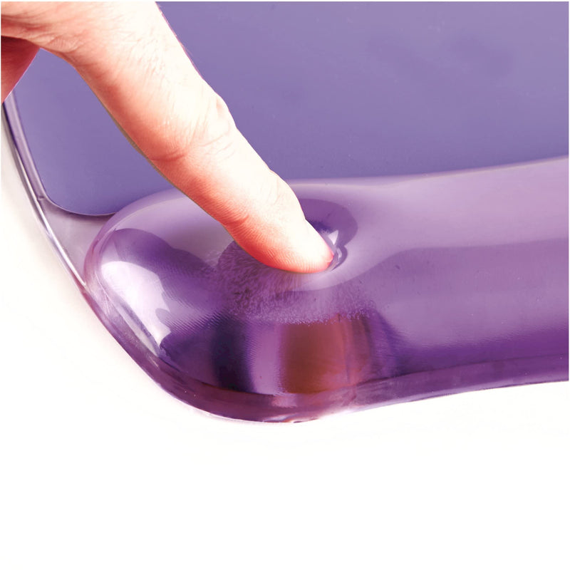 [Australia - AusPower] - Fellowes Gel Crystal Transparent Mousepad and Wrist Rest - Purple, 9.05" x 7.95" 