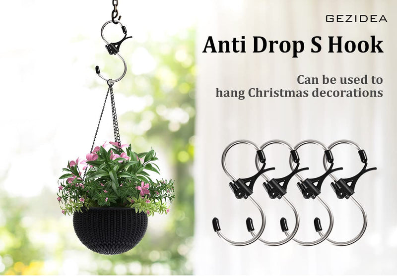 [Australia - AusPower] - GEZIDEA S Hooks Stainless Steel Heavy Duty S Hooks Anti Drop for Kitchen,Work Shop,Bathroom,Garden,Wardrobe,Office,Perfect Rack Hooks,Big,10Pieces 4.13x1.8 inch 