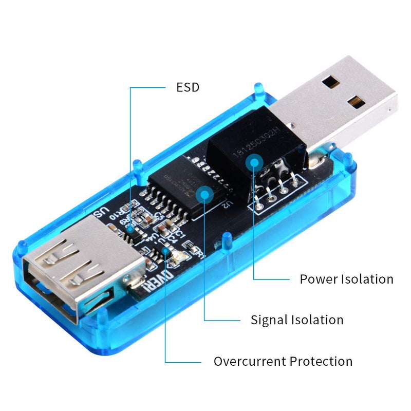 [Australia - AusPower] - GeeekPi USB Isolator Module ADUM3160 USB Digital Isolation USB to USB Voltage Isolator Board Protection (5KV ESD MAX) with OC Protection 
