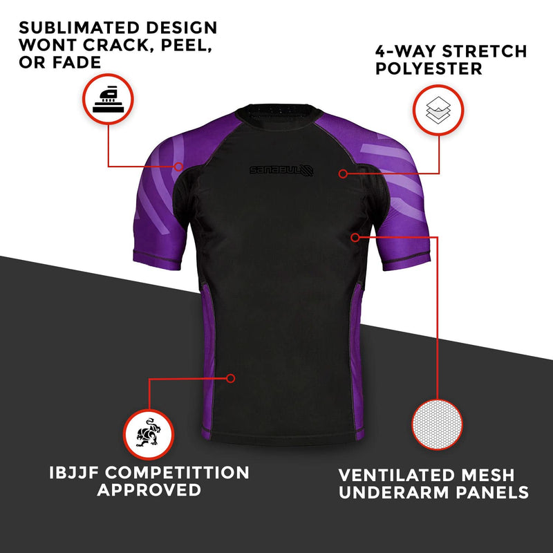 [Australia - AusPower] - Sanabul Essentials Short Sleeve Compression Training Rash Guard for MMA BJJ Wrestling X-Small Brown 