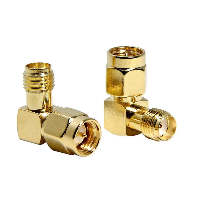 [Australia - AusPower] - SMA Right Angle, SMA Male to SMA Female Adapter Connector 90 Degree Elbow 20-Pack for FPV Goggles, Transmitter, VTX Antenna, Radio 