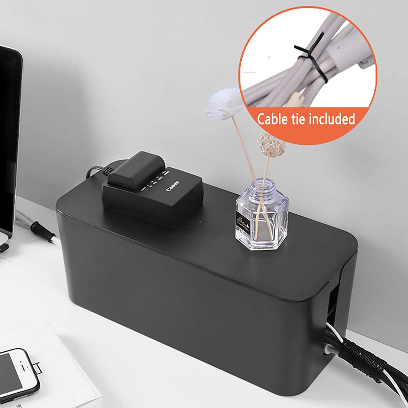 [Australia - AusPower] - Cable Management Box Organizer Wire Organizer for Home and Office System to Cover and Hide, Power Strips, Surge Protector (Large) 