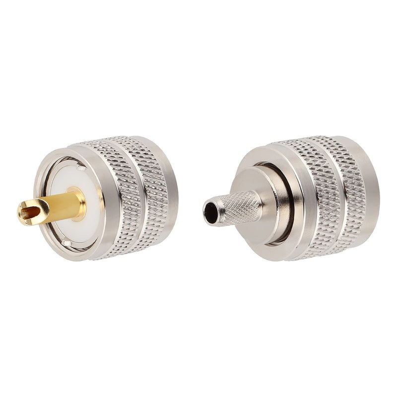 [Australia - AusPower] - MOOKEERF PL-259 UHF Male Plug Crimp Coax Connector Adapter for RG58 LMR195 RG400 3D-FB KSR195 Cable (Pack of 10) 