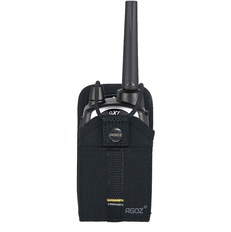 [Australia - AusPower] - Agoz Radio Holster for Arcshell AR-5, AR-6, BaoFeng UV-5R, Midland GXT1000VP4, Unication G4 G5, Retevis RT22 RT22S Two Way Radio Walkie Talkie Pouch Holder,Duty Belt Metal Clip Loop,Card Slot (Snap) 