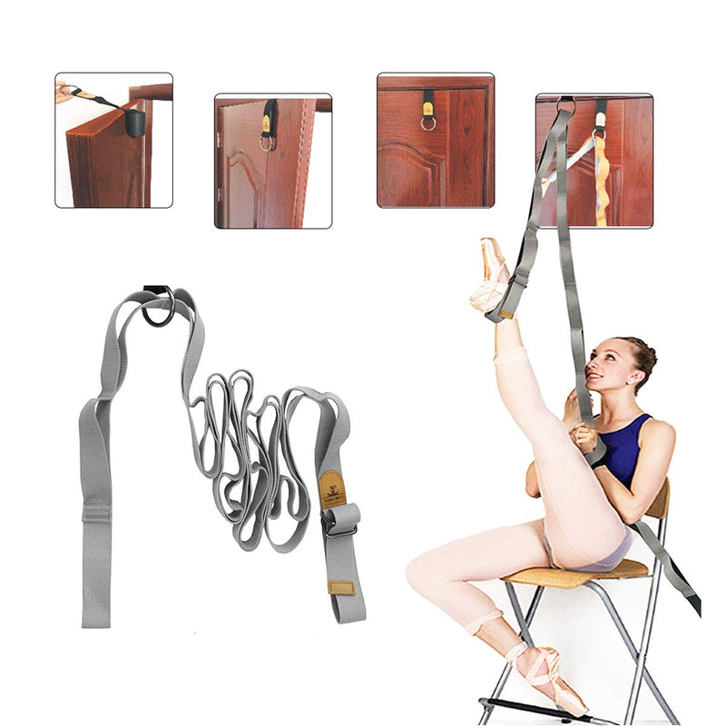 [Australia - AusPower] - tchrules Door Leg Stretcher, Door Flexibility & Stretching Leg Strap - Great for Ballet Cheer Dance Gymnastics or Any Sport Leg Stretcher Door Flexibility Trainer Premium Stretching Equipment Orange 