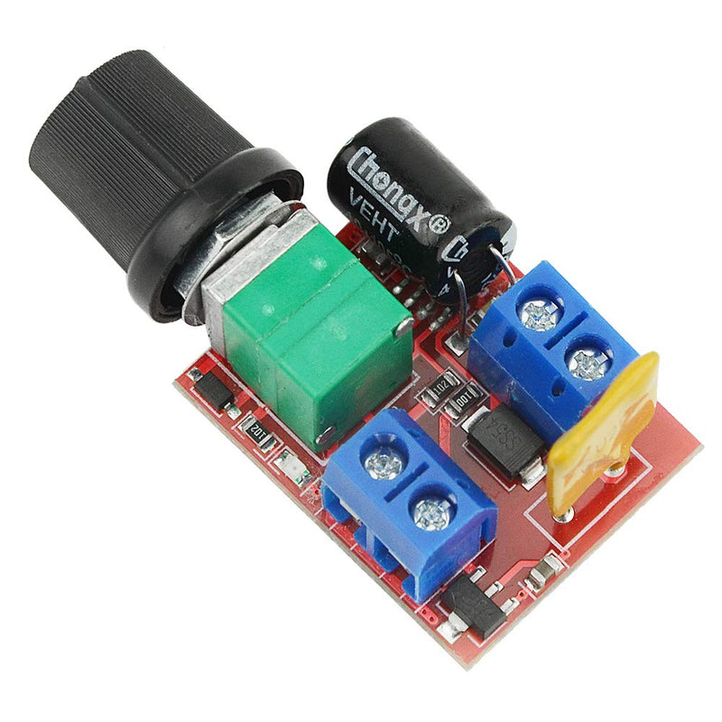 [Australia - AusPower] - XINGYHENG 2PCS DC Motor Governor 3V 6V 12V 24V 35V Adjustable Speed Controller Regulation Switch 5A Ultra small LED dimmer with Speed Control Knob 