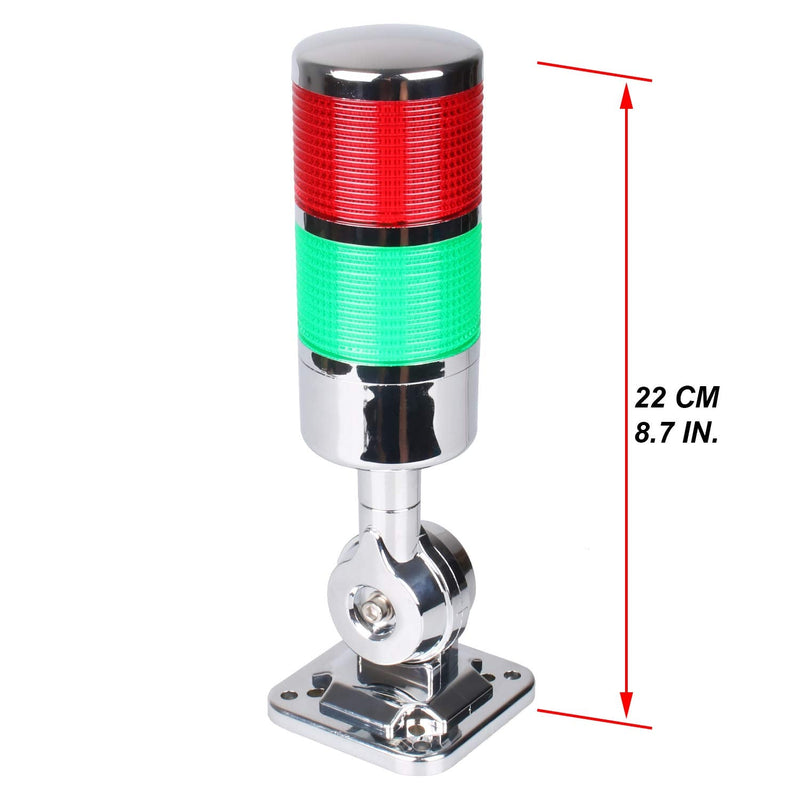 [Australia - AusPower] - 12-24V LED Stack Tower Lights, Industrial Warning Lights, Andon Lights, Column Signal Tower Indicator Lamp Beacon, Continuous/Flashing Light Switchable, 2 Level (with Buzzer) DC 12 to 24V 2-Layers/with Buzzer 