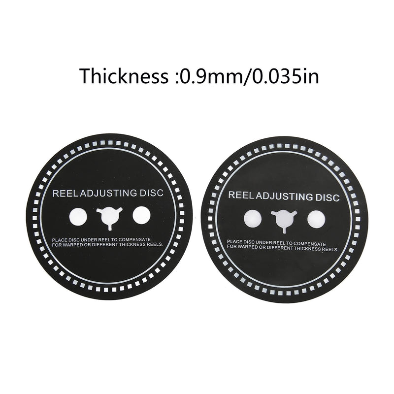[Australia - AusPower] - Nab HUB Adapter Spacer for Reel to Reel Tape Recorders, 2PCS Silicone Reel Adjusting Disc for Reel to Reel Tape Recorder Black (0.9mm) 0.9mm 