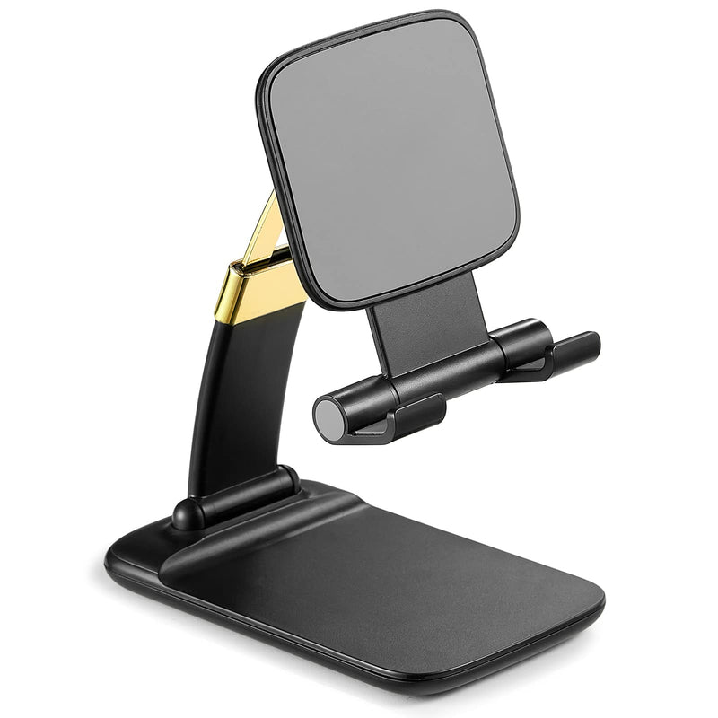 [Australia - AusPower] - KOTUDAY Cell Phone Stand for Desk, Adjustable Phone Holder for Desk Compatible with Most of the Cell Phones, Tablets, or Switch, such as iPhone 13 Pro Max,iPad Mini Air,Samsung, LG,Sony,One Plus-Black Black 