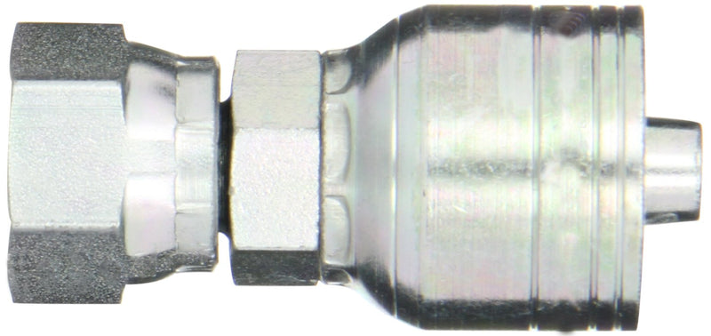 [Australia - AusPower] - Eaton Weatherhead 06Z-S66 Low Carbon Steel WeatherGRIP Hose Crimp Fitting, Straight Swivel, SAE 6 Hose Size x 3/8" Female For-Seal 