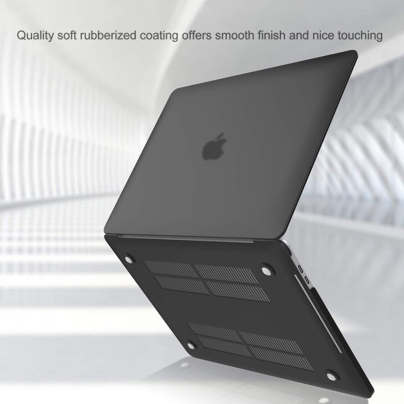 [Australia - AusPower] - ProCase MacBook Pro 13 Case 2016-2020 Release A2338 M1 A2289 A2251 A2159 A1989 A1706 A1708, Hard Case Shell Cover and Keyboard Skin Cover for MacBook Pro 13 Inch with/Without Touch Bar -Black Black 