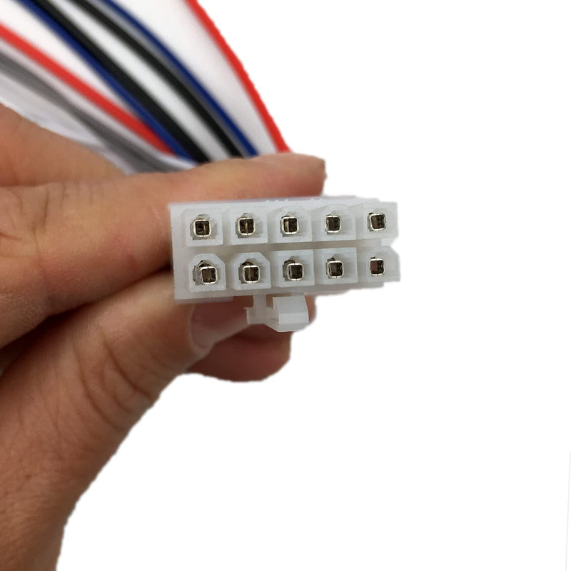 [Australia - AusPower] - Aokus 1pc Power Input Speaker Wire Harness 10 Pin Plug RCA Compatible with Dual TBX10A Amplifier 
