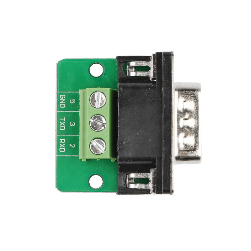 [Australia - AusPower] - Futheda 2PCS D-sub DB9 Interface Breakout Board Connector 9 Pin 2 Row Male RS-232 Serial Port Solderless Terminal Block Adapter 