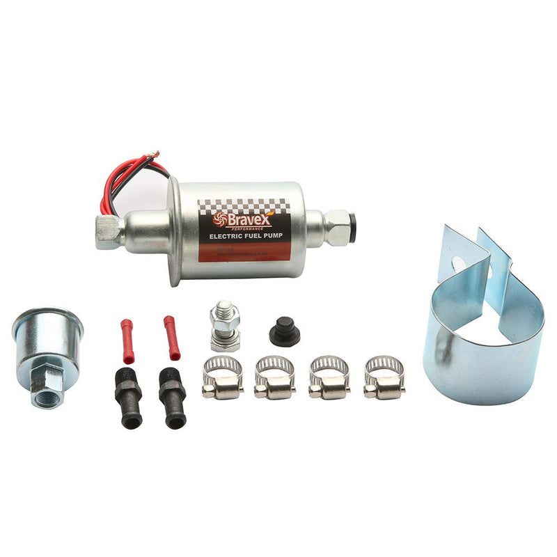 [Australia - AusPower] - Bravex E8012S Universal Electric Fuel Pump Low Pressure 5-9 PSI 12V w/Installation Kit E8012S(5-9 PSI) 