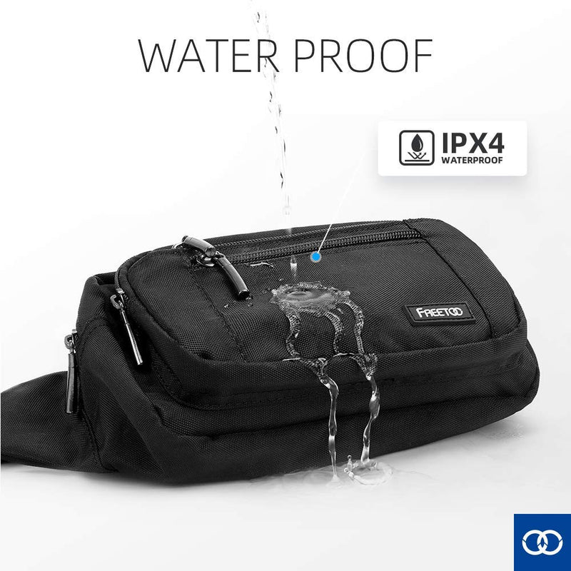 [Australia - AusPower] - FREETOO Waist Pack Bag Fanny Pack for Men&Women Hip Bum Bag with Adjustable Strap for Outdoors Workout Traveling Casual Running Hiking Cycling 