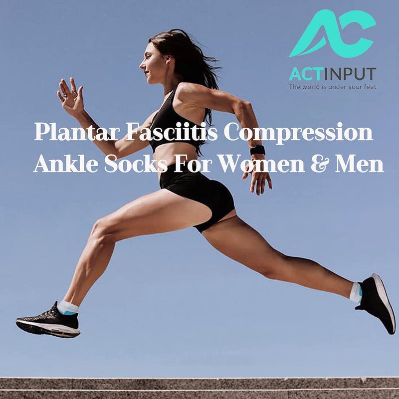 [Australia - AusPower] - Compression Socks Plantar Fasciitis for Women Men - 8-15 mmHg Best for Athletic,Support,Flight Travel,Nurses,Hiking 01-blue/Rose/Yellow/Purple/Orange/Green/White-7 Pairs Small-Medium 