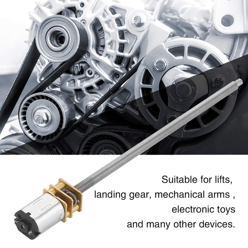 [Australia - AusPower] - DC 6/12V N20 Metal Speed Reduction Motor Micro Electric Motor With Long Output Shaft M4 x 100mm(12V 600RPM) 