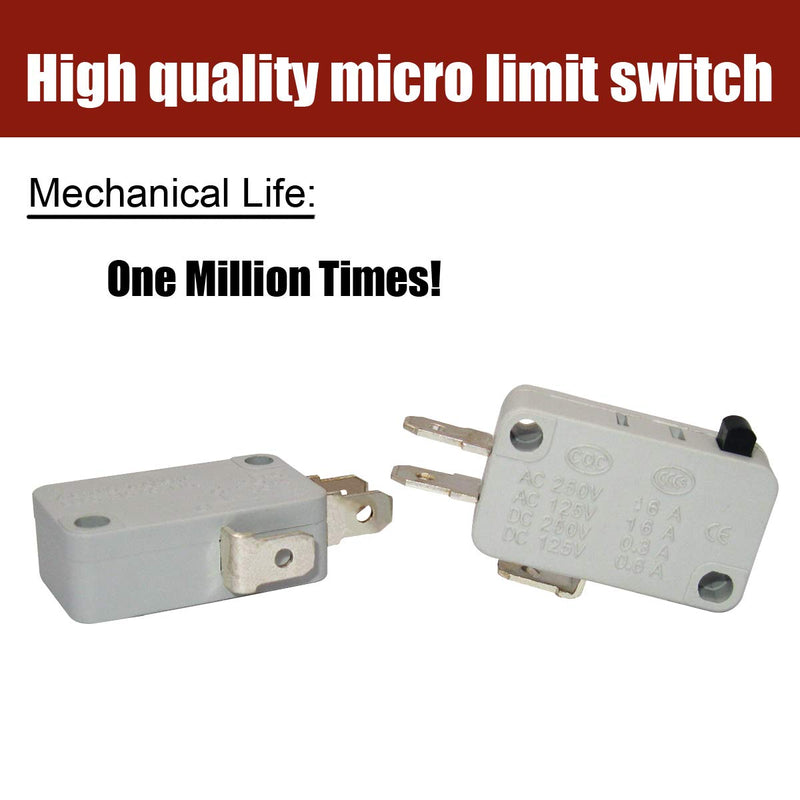 [Australia - AusPower] - TWTADE / 10pcs Universal Microwave Door Oven Freezer Micro Limit Switch Series AC/DC 125V 250V V-15-1C25 Snap Action for Arduino 