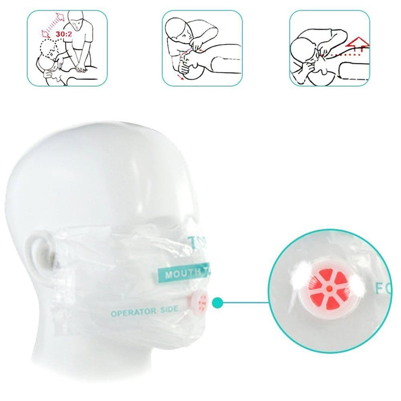 [Australia - AusPower] - 20pcs CPR Face Shield Mask Keychain Ring Emergency Kit CPR Face Shields for First Aid or CPR Training (Black-20) Black-20 