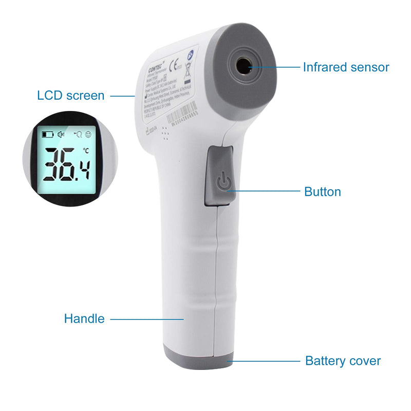 [Australia - AusPower] - CONTEC TP500 Non-Contact Infrared Thermometer Gun LCD Digital Forehead 