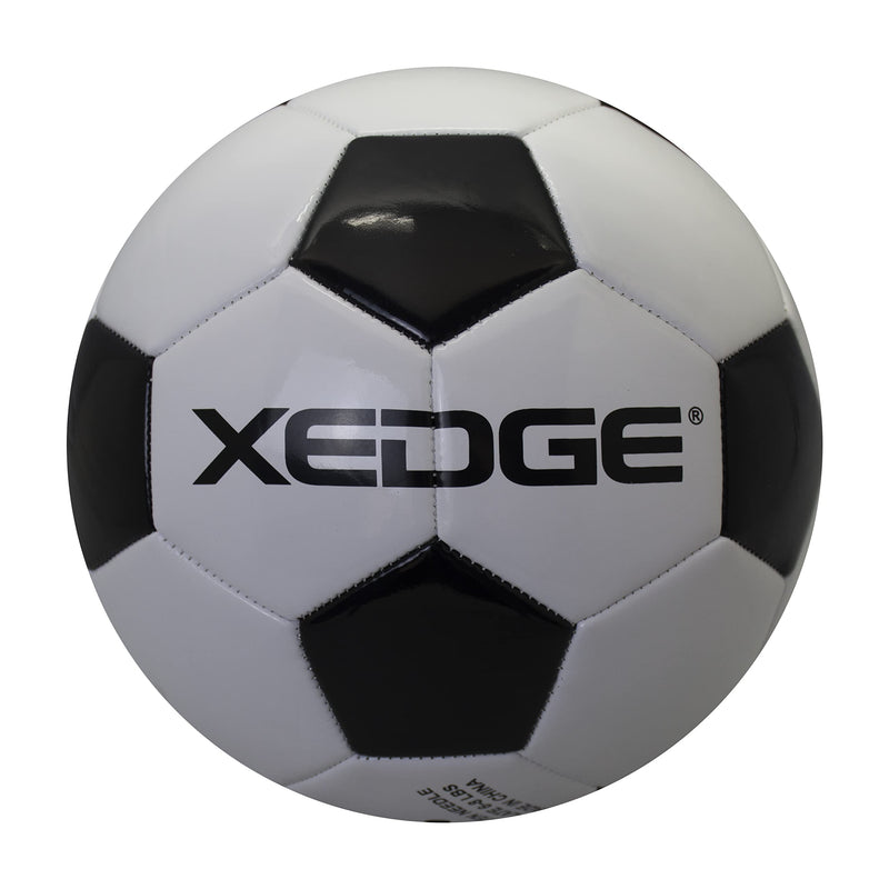 [Australia - AusPower] - XEDGE Official Size Soccer Ball,Size 5 Training Ball for Girls,Boys,Youth Teenagers,Adults,Machine Stitched for Indoor Outdoor Play black and white size 4 