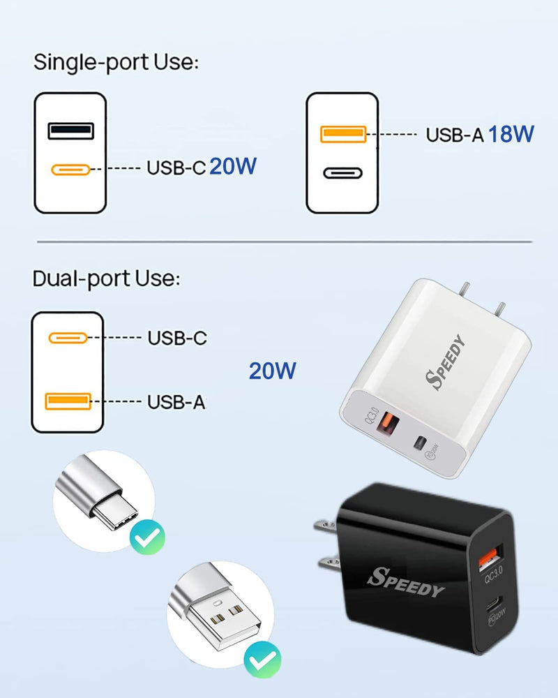 [Australia - AusPower] - USB C Charging Block for Samsung Galaxy S22 S21 S10, 20W USBC Wall Charger AC Power Adapter for iPhone 13 Pro Max 12 11 XR, PD Cargador Plug Super Fast Charge Box C Type Wall Cube Phone Accessories 