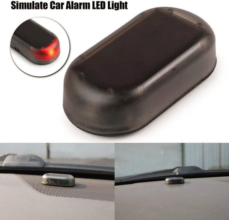 [Australia - AusPower] - Car Alarm Light Car Solar Power Simulated Dummy Alarm Warning Anti-Theft LED Flashing Security Light with New USB Port, Red x2 