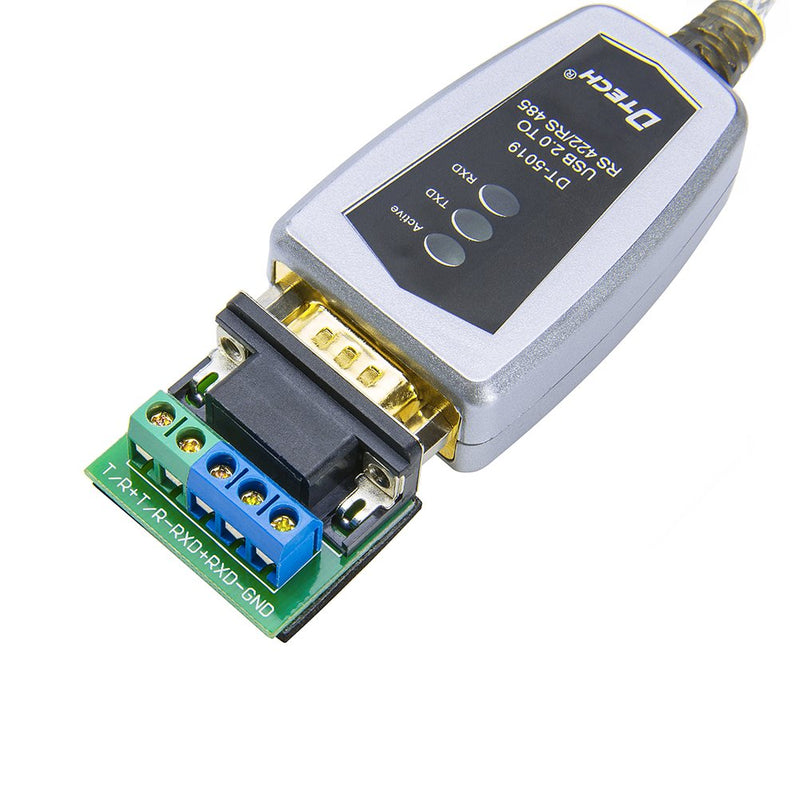 [Australia - AusPower] - DTECH USB to RS422 RS485 Serial Port Adapter Cable with FTDI Chipset 5 Position Terminal Board for Windows 11 10 8 7 XP Mac (4 Feet) 