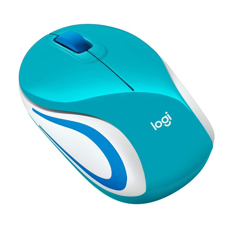 [Australia - AusPower] - Wireless Mini Mouse M187, Pocket Sized Portable Mouse for Laptops, Teal 