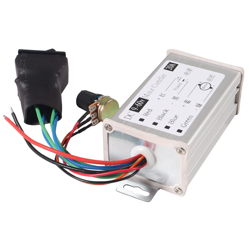 [Australia - AusPower] - UMLIFE 2PCS DC Motor Speed Controller 9-60V Forward/Reverse High Power PWM Control Switch Motor Speed Regulator DC 12V 24V 36V 48V 60V 20A 1200W 