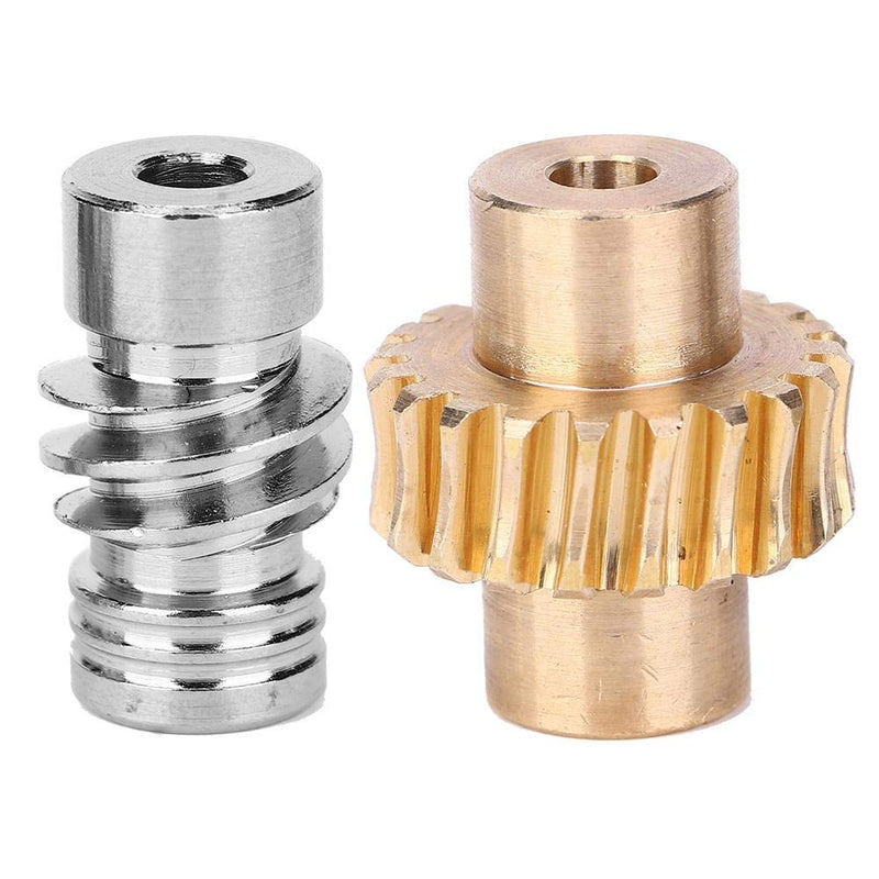 [Australia - AusPower] - Worm Wheel, 10:1 Bronze Worm Gear with Metal Worm Set Worm Gear for Industrial Robot Parts 