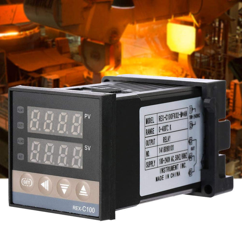 [Australia - AusPower] - REX-C100 Temperature Controller, REX-C100FK02-MAN PID Digital Temperature Controller Relay Output Thermostat AC 250V Temperature Control Switch 