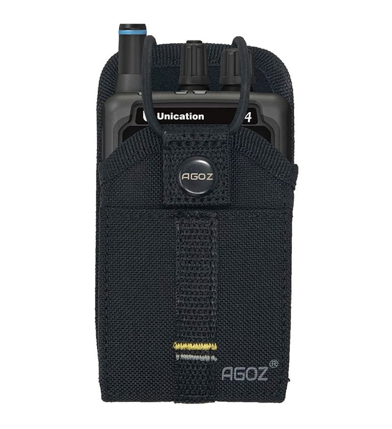[Australia - AusPower] - Agoz Radio Holster for Arcshell AR-5, AR-6, BaoFeng UV-5R, Midland GXT1000VP4, Unication G4 G5, Retevis RT22 RT22S Two Way Radio Walkie Talkie Pouch Holder,Duty Belt Metal Clip Loop,Card Slot (Snap) 